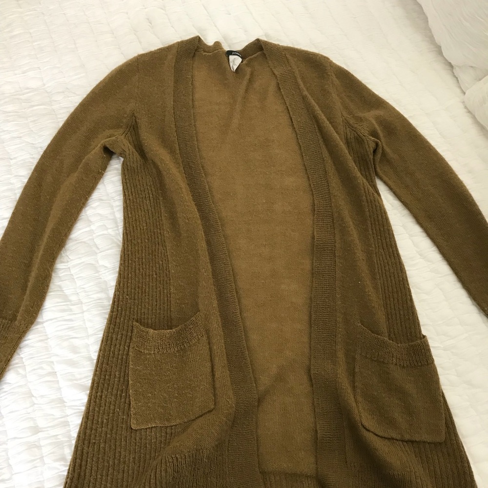 J. Crew gold long sweater
